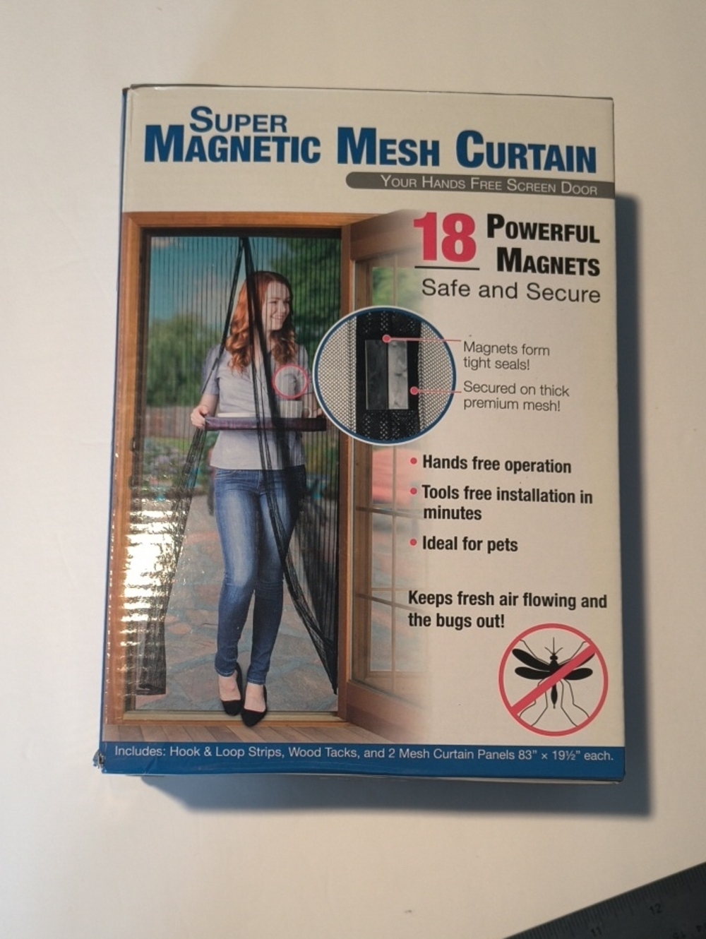 LexiHome Super Magnetic Mesh Curtain - Black